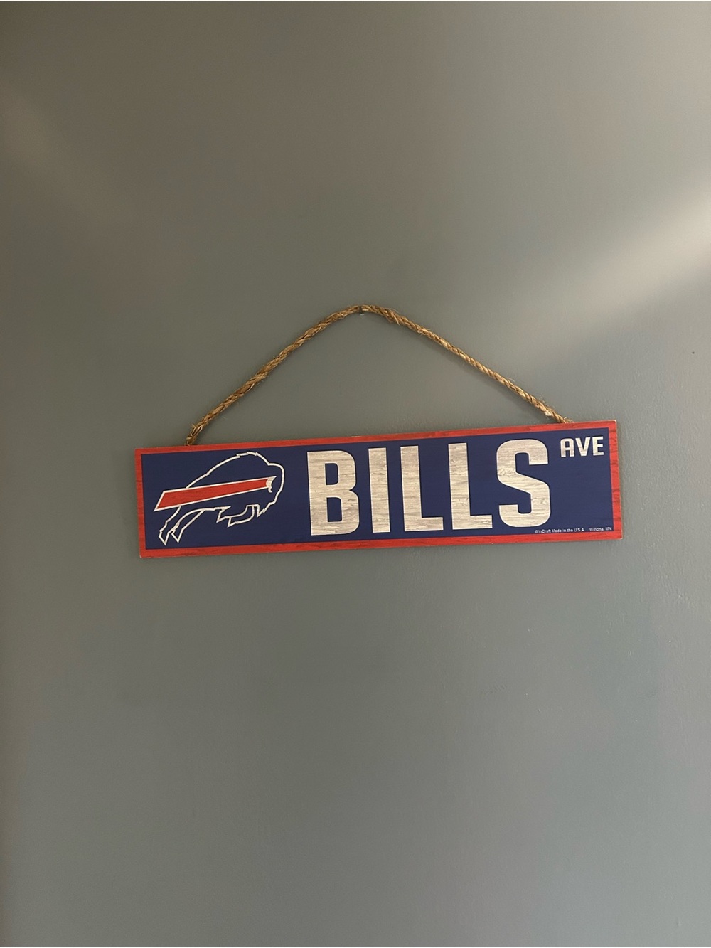 NFL Buffalo Bills Avenue Sign in Blue, Red, White